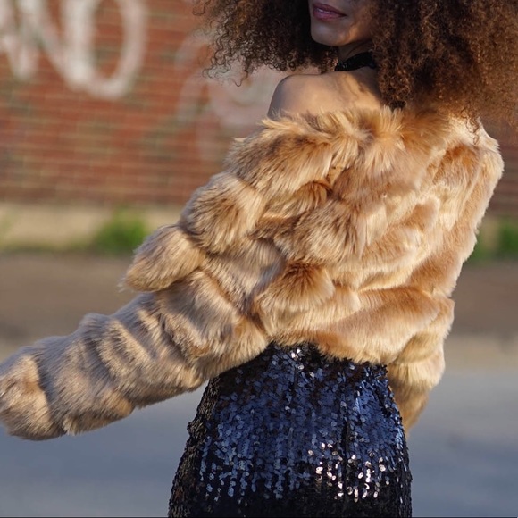 I preFurr crop coat. 1 left in a small. - Picture 2 of 2